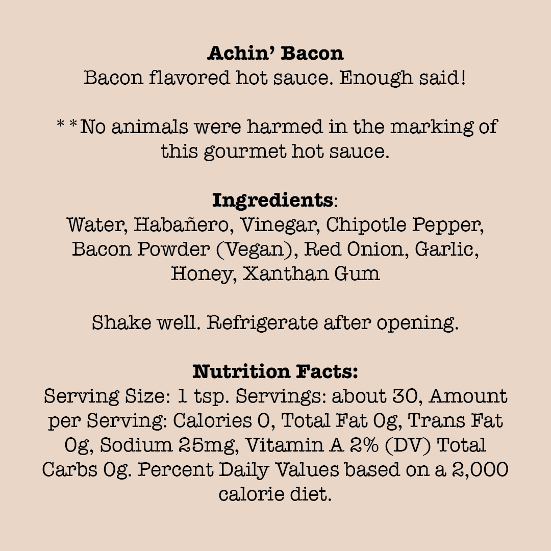 achin bacon hot sauce ingredients