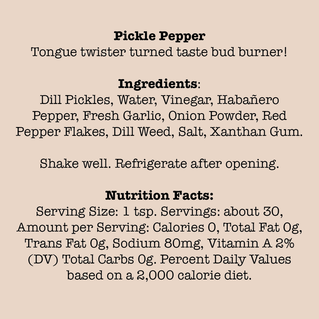 pickle pepper hot sauce ingredients