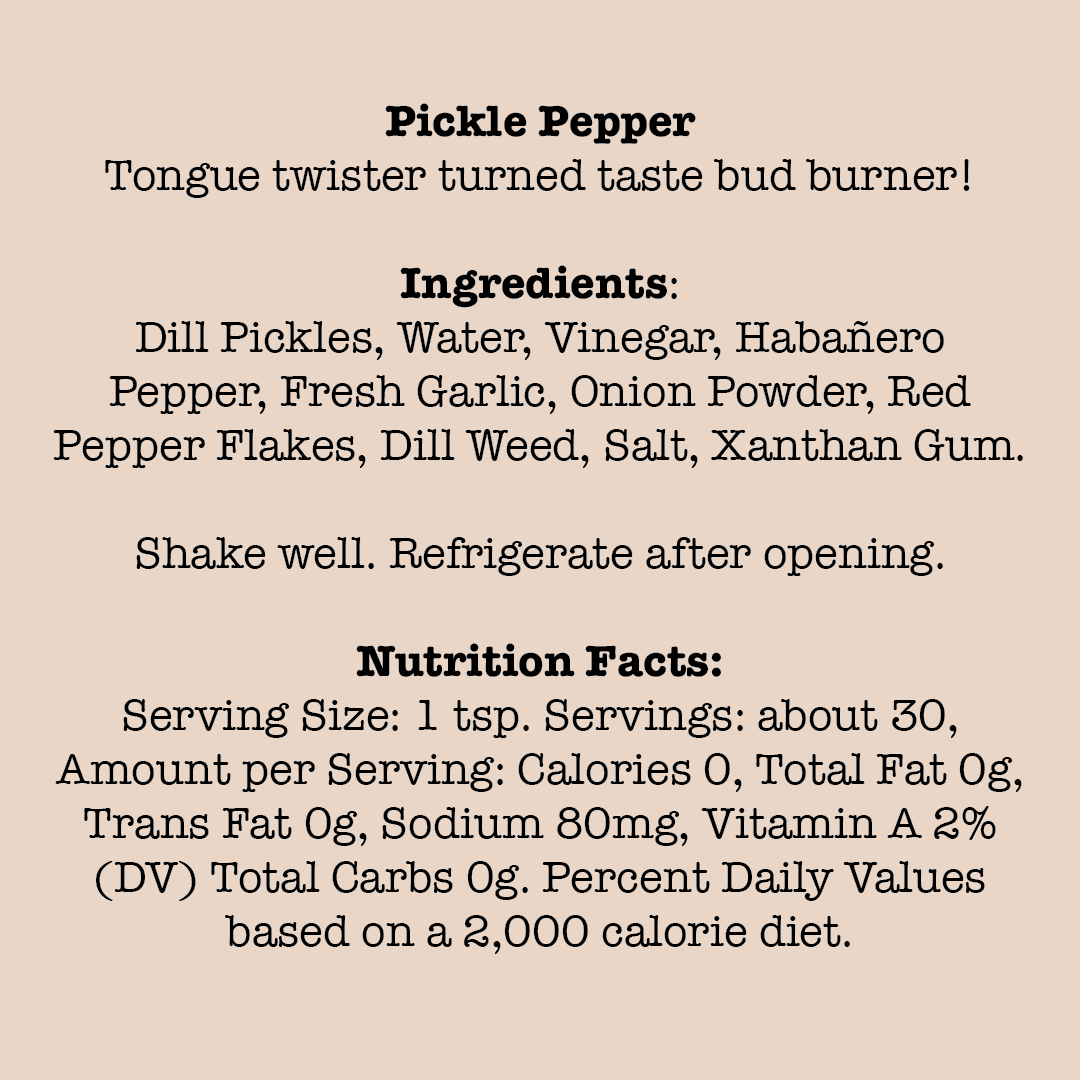 pickle pepper hot sauce ingredients