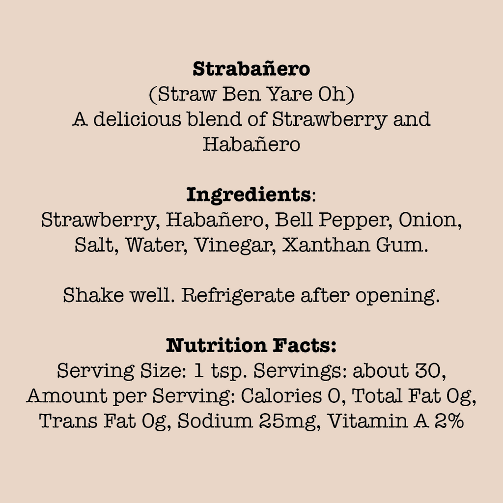 Strabañero Hot Sauce - 5oz